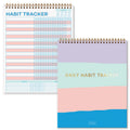 S&O Striped Habit Tracker Calendar - 24 Month Daily task Journal - Undated Routine Planner with Personalized Goal Chart for Health, Fitness &