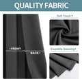 ChrisDowa Grommet Blackout Curtains for Bedroom and Living Room - 2 Panels Set Thermal Insulated Room Darkening Curtains (Dark Grey, 42 x 63 Inch)