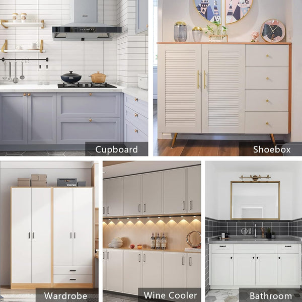 1/2 Inch Overlay Soft Close Cabinet Hinges, 10 Pack Slow Soft Close Hinges for Kitchen Cabinets Satin Nickel Hidden Self Closing Kitchen Cabinet