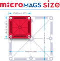 MAGNA-TILES Micromags 26-Piece Travel Magnetic Construction Set Ã¢ÂÂ Bold Colors, the Original Magnetic Building Brand