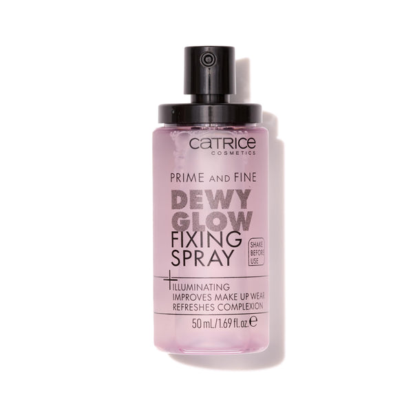 Catrice Prime & Fine Illuminating Dewy Glow Spray, Pack of 1 | Prime, Set & Refresh Makeup, Lightweight, Quick-Dry Face Mist for Hydrated, Glass