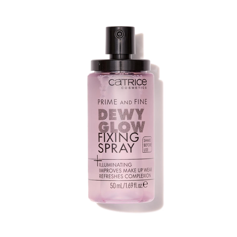 Catrice Prime & Fine Illuminating Dewy Glow Spray, Pack of 1 | Prime, Set & Refresh Makeup, Lightweight, Quick-Dry Face Mist for Hydrated, Glass