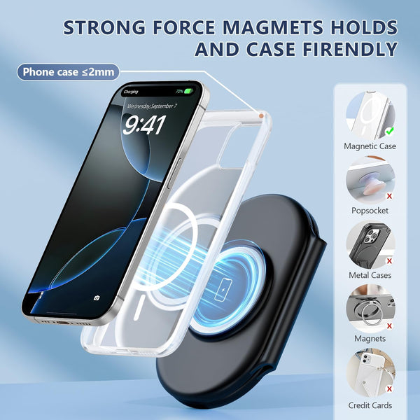 2026 Traveling Portable Wireless Mag-Safe Fast Charging Station,Magnetic 3 in 1 Charger for iPhone 17 16 15 14 13 12 Pro Max Plus,Apple Watch