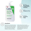 Cerave Hydrating Cream to Foam Cleanser, Makeup Remover Face Wash for Dry Skin, Foaming Facial Cleanser with Hyaluronic Acid, Normal to Dry Skin,