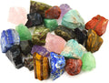1 lb Bulk Rough Madagascar Stones Mix Large 1" Natural Raw Stones for Tumbling, Cabbing, Fountain Rocks, Decoration,Polishing, Wire Wrapping,