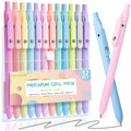 Fenmay Gel Pens, 12 Pcs 0.5mm Fine Point Aesthetic Pens, Quick Dry No Smudge, Smooth Writing Comfortable Grip Pen, Cute Black Ink Journaling Pens