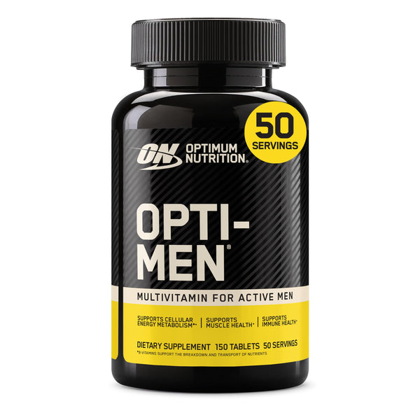 Optimum Nutrition Opti-Men, Vitamin C, Zinc and Vitamin D, E, B12 for Immune Support Mens Daily Multivitamin Supplement, 150 Count (Packaging May