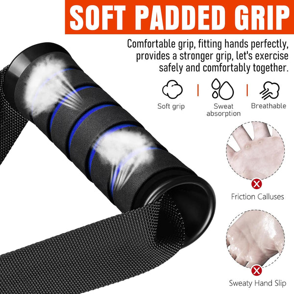 Heavy Duty Exercise Handles, Gym Cable Handles for Cable Machine Attachments, D Handle Cable Attachments, Handles for Resistance Bands, Workout