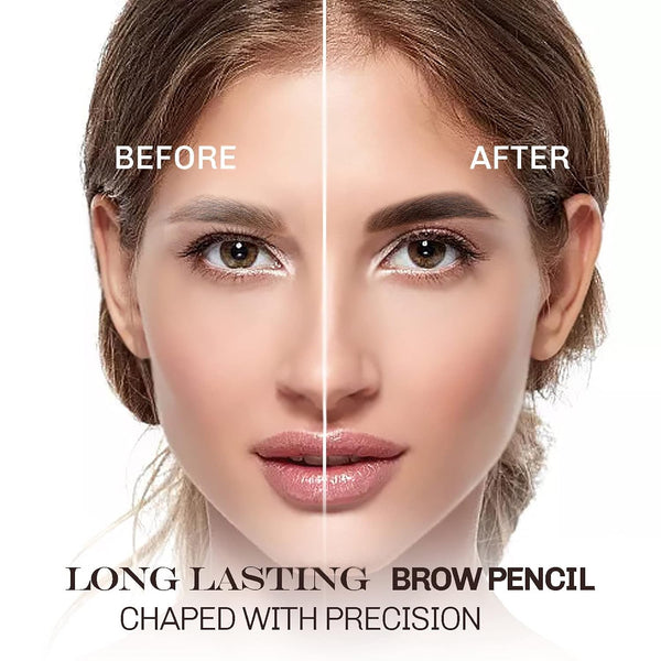 12 Pcs Dark Brown Eyebrow Pencil Eyeliner Makeup，Soft Textured，Easy to Color，Waterproof，Long Lasting Eyebrow Tint Pen for Fills in Sparse Areas