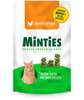 Minties Dental Treats for Cats, Chicken Flavored Treats for Cats, Freshens Breath and Controls Tartar, 2.5oz Chicken 2.5 Ounces