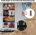 Vinyl Record Display Wall Mount Album Storage for 12 Inch Frame Display With Clear Window for 8 Vinyl Records for Home Office Music Room Wall