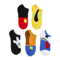 Disney Women's Mickey Mouse 5 Pack No Show Socks 9-11 Mickey Big Face