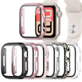 6 Pack Case for Apple Watch SE 3 (2025)/SE 2/SE/Series 6/5/4 40mm with Tempered Glass Screen Protector, Hard PC Ultra-Thin Scratch Resistant