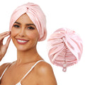 HFRHTGY Adjustable Silk Satin Hair Bonnet for Sleeping, Double Layer Hair Wrap Sleep Cap Turban for Women Men, Curly Straight Braid Unisex (Royal