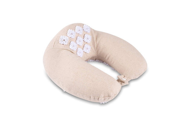 Kanjo Memory Foam Acupressure Neck Pillow - High Density Memory Foam Core - Trav