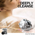 WhaleLife Bath Loofah Sponge for Shower - Body Scrubber 4-Pack Black Modern; Minimalist; Matte; Solid Black
