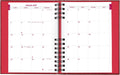 Brownline® 2025 CoilPro™ Daily/Monthly Planner, Untimed Journal, 12 Months, January to December, Twin-Wire Binding, 8.25" x 5.75", Bright Red