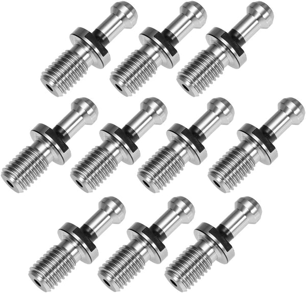CAT40 45° Pull Stud Retention Knob Fits HAAS CAT 40 CNC Tool Holder Mitsubishi Toshiba Daewoo OKK Kitamura Kira Kia, etc. (10-Pack)