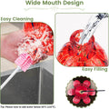 BOLITE Glass Hummingbird Feeders for Outdoors Hanging, Hand Blown, Red | With Ant-Moat, 20oz, 5 Bee-Proof Ports, 360° Perch, Leak-Proof, Meshy