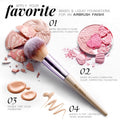 BS-MALL Makeup Brush Set 18 Pcs Professional Foundation Powder Concealers Eyeshadow Blush Synthetic Makeup Brushes with Labeled instruction Black