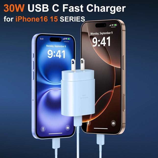 I.Phone 16 15 Pro Max Charger Fast Charging, 30W USB C I.Phone 15 16 Pro Max Fast Charger Block with 10FT Long USB C Cha