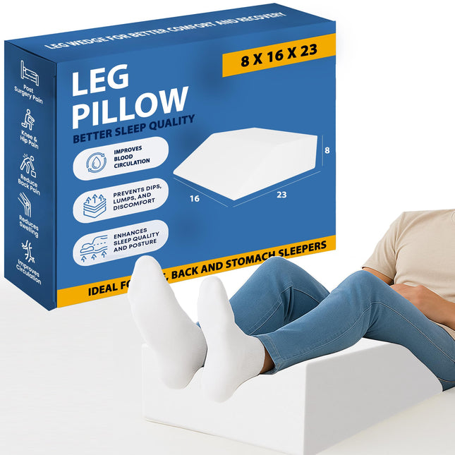 Greaton, Leg Wedge Elevation Pillow for Blood Circulation | Relieved & Recovers Foot and Ankle Injuries | Pillows for Sw