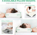 UTTU Cervical Pillow for Neck Strain Relief, Memory Foam Neck Pillow for Sleeping, Adjustable Orthopedic Sandwich Pillow, Contour Cooling for Side