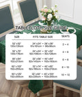 Scroll Damask Jacquard Square Green Tablecloth 52"X52"，Wipeable Table Cover for Dining Table, Buffet Parties and Camping Green 52" x 52" (Square)