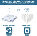Nialnant 8 Pcs Kitchen Dish Rags,100% Cotton Soft Absorbent | Quick Drying Dish Cloths for Kitchen, Washing Dishes, Cleaning rags-11 x 11In