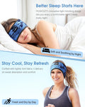 MUSICOZY Sleep Headphones Bluetooth Headband Headphones for Side Sleepers Camouflage Blue One Size