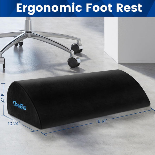 Foot Rest for under Desk at Work,Office Desk Accessories with Soft Foam and Washable Removable Cover, Foot Stool for Office, Car, Home to Foot