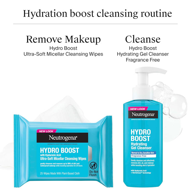 Neutrogena Hydro Boost Fragrance Free Hydrating Gel Facial Cleanser with Hyaluro