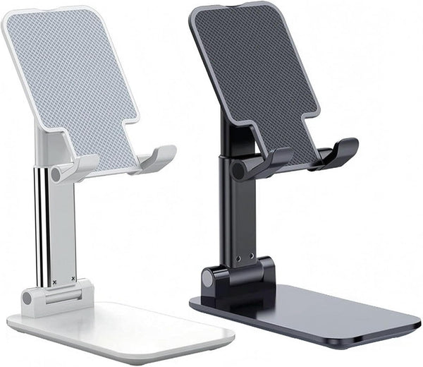 Meetuo 2 Pcs Cell Phone Stand for Desk, Adjustable & Foldable Phone Holder | Adjustable Angle Height, Fully Foldable&Portable, Compatible with