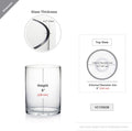 WGV Quality Thick Cylinder Vase, Width 6", Height 8", Clear Glass Container Terrarium Candle Holder for Wedding Centerpiece, Event, Home Decor, 1