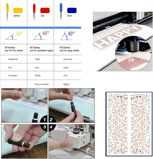 50PCS Replacement Blades Compatible with Explore Air2/Air 3/Maker/Maker 3/4 | ArtCute 3rd Party Accessory Replacement Cutting Blades, 10Pcs Fine