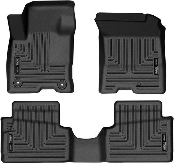 Husky Liners Weatherbeater Floor Mats | Fits 2022-2026 Ford Maverick (Hybrid Models Only) | Front & 2nd Row, 3-pc Black - 95401