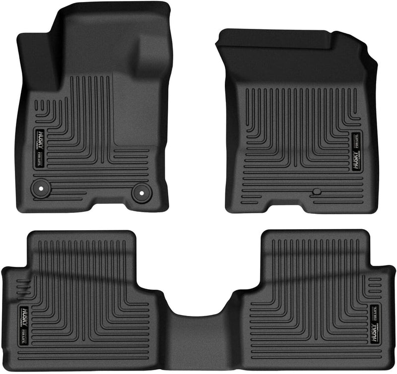 Husky Liners Weatherbeater Floor Mats | Fits 2022-2026 Ford Maverick (Hybrid Models Only) | Front & 2nd Row, 3-pc Black - 95401