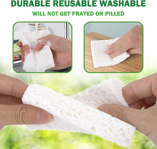 12 Pack Dishwashing Sponges Natural Cellulose Sponges Plant Based Resilient and Reusable Soft Dish Sponges for Washing Dishes DIY Craft Sponge for