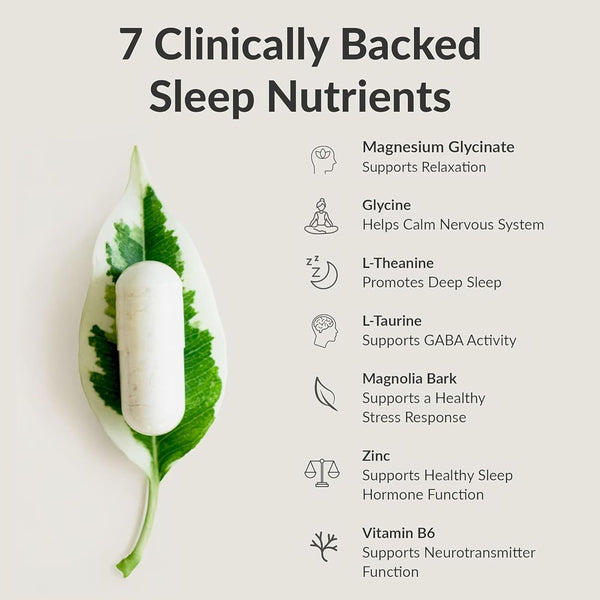 Bioptimizers Sleep Breakthrough Capsules - Natural Support Supplement | Calming Relief Aid for Adults | Non-Habit Forming | 60 Capsules