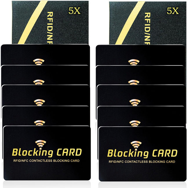 RFID Blocking Card 10 Pack,One Card Protects Entire Wallet,Rfid/Nfc Contactless 