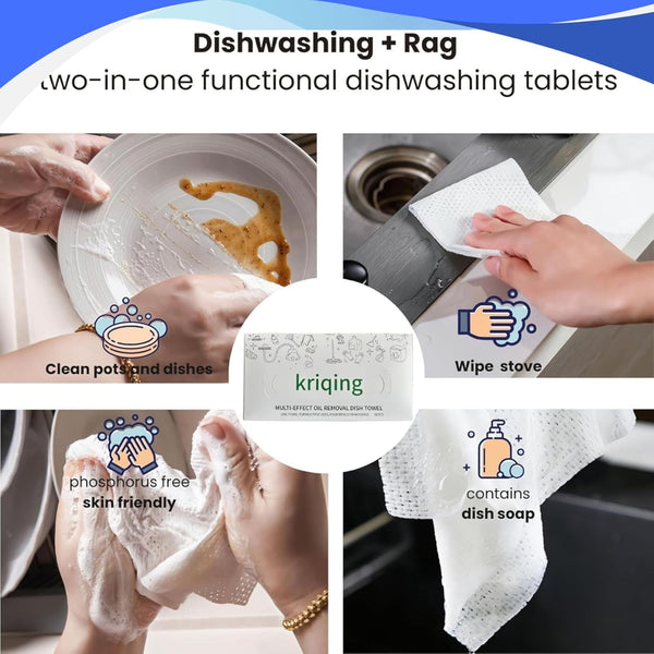 Dish Cloths That Don'T Smell, Dish Soap Concentrated into the Disposable Cleaning Cloths, Necessary for Kitchen, 150 Pack