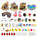 Dracarys Selected 50 Pieces Fairy Garden Accessories, Animals, Miniature Figurines, Micro Landscape Ornaments Kit, DIY , Environmental Resin