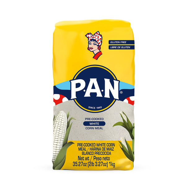 P.A.N. White Corn Meal – Pre-cooked Gluten Free and Kosher Flour for Arepas (2 lb 3.27 Oz / Pack of 1) 35.27 Ounce (Pack of 1)