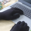 Evridwear Men Moisturizing Cotton Gloves with Touchscreen Fingertips for Eczema Beauty Cosmetic Dry Hands Sensitive Irritated Skin Therapy