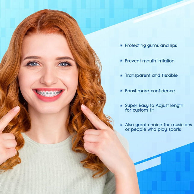 Comfort Covers for Braces - Orthodontic Mouth Guard, Lip Protector, Wax Alternat