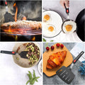Silicone Spatula Turner, 4-Pack Spatulas 600Â°F Heat Resistant Set for Nonstick Cookware, Kitchen Cooking Utensils BPA Free Rubber Egg, Crepe,