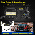 WFPOWER Portable LED Work Light with Magnetic Base, 120W Super Bright Waterproof Flood & Spot Lights Job Site Lighting Fog Lights for SUV Boat Bar