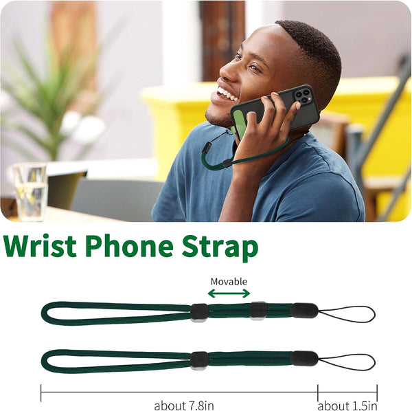 CACOE Phone Lanyard 2 Pack-1× Adjustable Neck Strap,1× Wrist Strap,2× Pads,Universal Crossbody Cell Phone Lanyards,Multifuctional Phone Lanyards