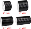 Carbon Fibre Detailing Vinyl Wrap Tape Roll DIY for Black Out Chrome Delete Window Trim Door Trim (2" X 30Ft)