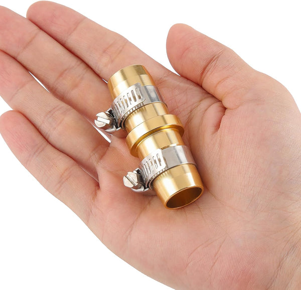 2 Pack Garden Hose Connector Repair Mender Kit with Stainless Clamp,Fits 3/4"-5/8" Water Hose Repair Fitting | Fits 3/4"-5/8" Water Hose Repair